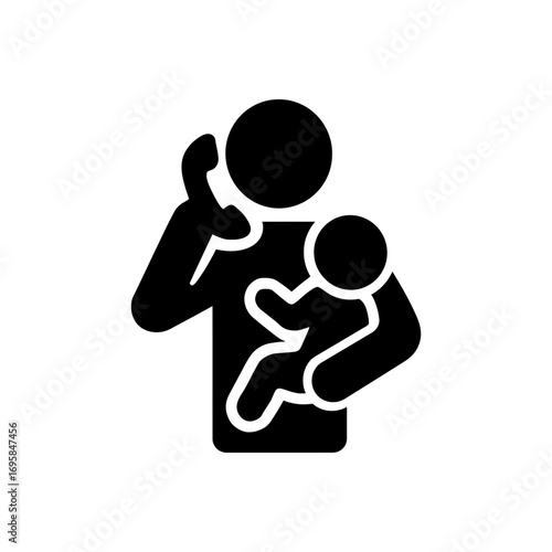 Parent Phone Holding Icon