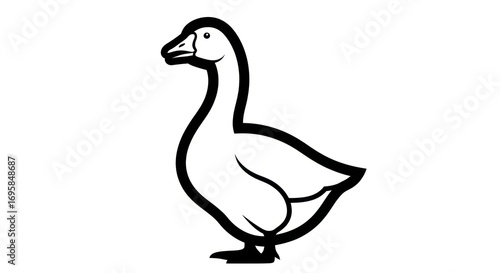 Outlined goose illustration