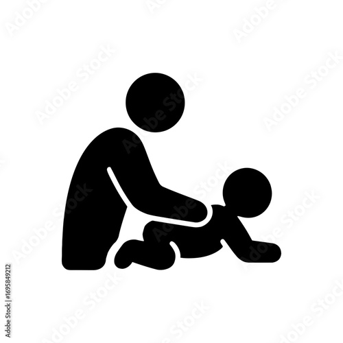 Baby Tummy Time Icon