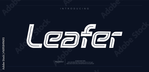 Leafer modern stylish typography capital alphabet letter logo design