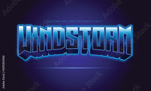 windstorm  design text effect illustration