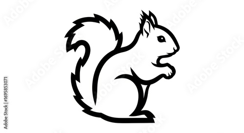 Simple squirrel silhouette
