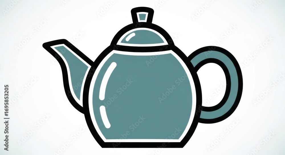 Obraz premium Simple teapot illustration