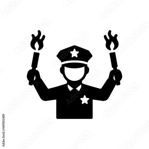 Police Officer Signal icon