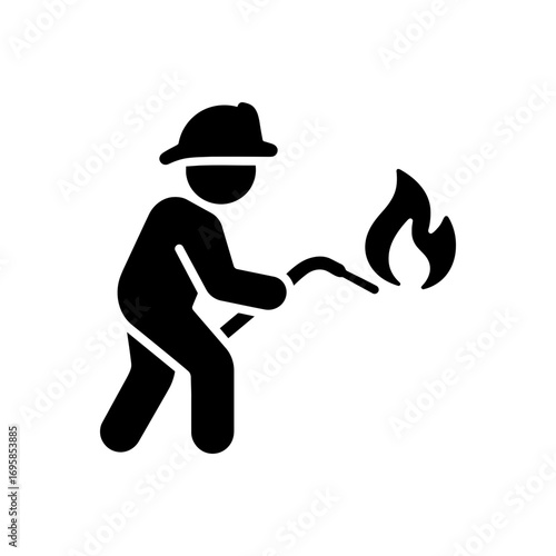 Firefighter Extinguishing Fire icon