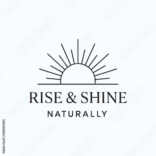 Elegant Rise and Shine Logo Design Minimalist Sunrise Inspiration