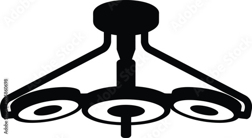 Operating Room Surgical Light Silhouette for Medical Procedures and Interventions