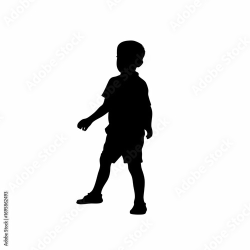 Silhouette of a boy being threatened by a stray dog illustrating animal safety