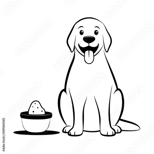 Happy dog enjoying ice cream treat, a joyful moment of canine delight and summer fun, pure bliss