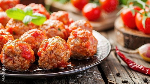 Wallpaper Mural Crispy & Juicy: Irresistible Pan-Fried Meatballs Food – Tender Ground Beef, Pork, or Turkey Meatballs Seared to a Golden Crisp on the Outside, Juicy and Flavorful Inside, Seasoned with Garlic Torontodigital.ca