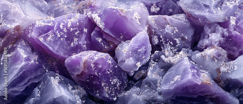 The serenity and luxury of the purple gemstone background conveys serenity, mystery and grace. Ai generate.	
