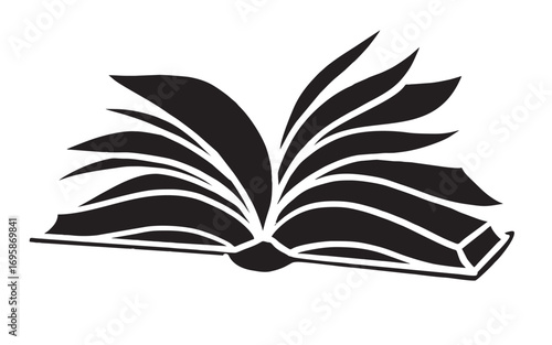 open book silhouette 