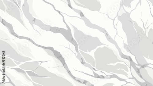 Abstract white and gray marble texture with veining
