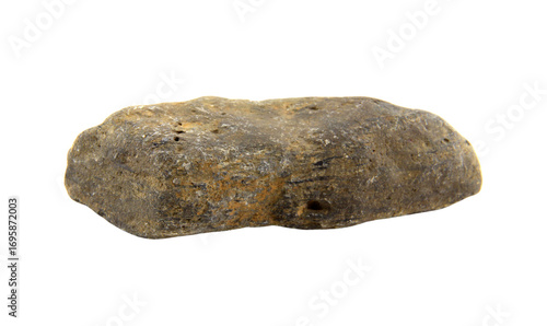 Canvas Print 1 stone isolated on white background.