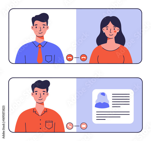 Work From Home Split Screen Video Call - Professional Top, Casual Bottom