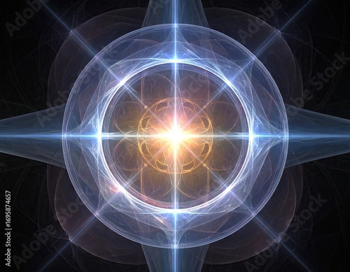 Glowing Quantum Circuit Visualization with Electric Blue Light