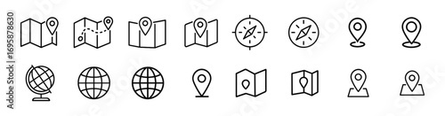 Navigation and Location Map Icons_simple_compose