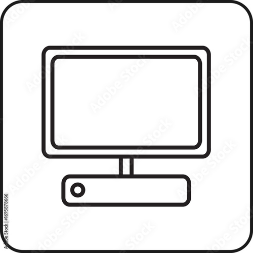 computer monitor icon, PC link