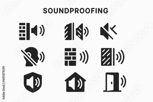 Soundproofing and Noise Reduction Icons_simple_compose