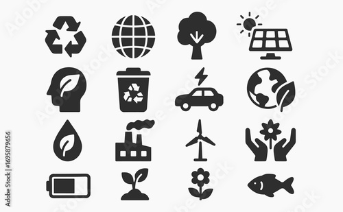 Ecology and Environmental Protection Icons_simple_compose