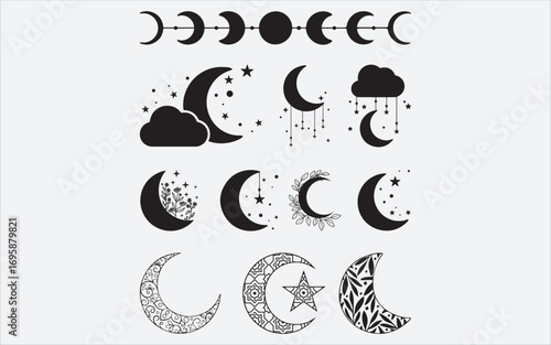Moon Vector free download, Moon png, Moon vector.