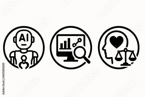 Artificial Intelligence and Data Ethics Icons_simple_compose