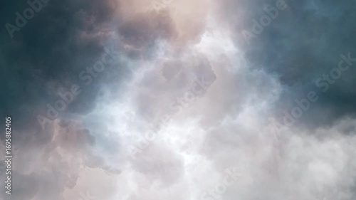Powerful Thunderstorm and Heavy Clouds