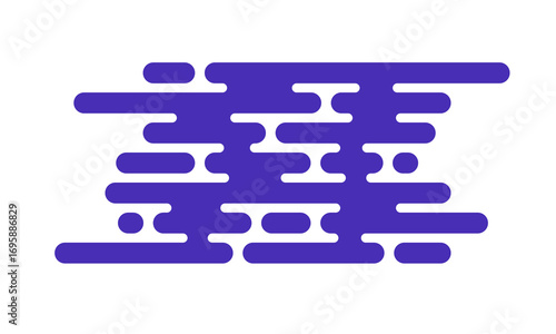 Simple geometric cloud motif in japanese style vector illustration