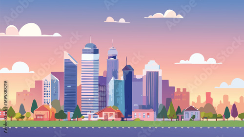 vector illustration of city skyline