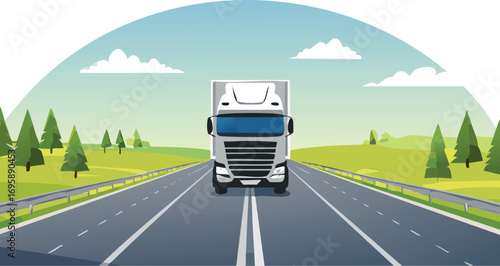 truck on the road