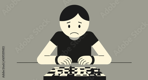 Strategic Focus: Woman in Fedora at Chessboard