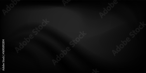 Limbo black background. Abstract dark gradient backdrop. Color wall of studio, room, stand for product display or photo. Modern banner with empty place for advertising text. Vector illustration.