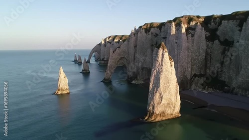 Coastal cliffs and rock formations in France