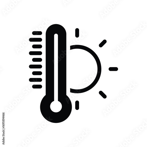 hot temperature solid icon vector design good for web or mobile app