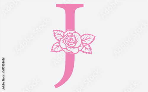 Floral alphabet a-z vector design, Alphabet vector. 1-10 number vector.