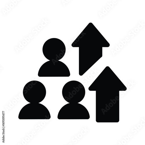 team improvement solid icon vector design good for web or mobile app