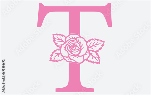 Floral alphabet a-z vector design, Alphabet vector. 1-10 number vector.