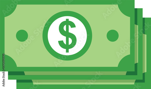 dollar money and coin vector