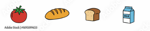 Icon set grocery