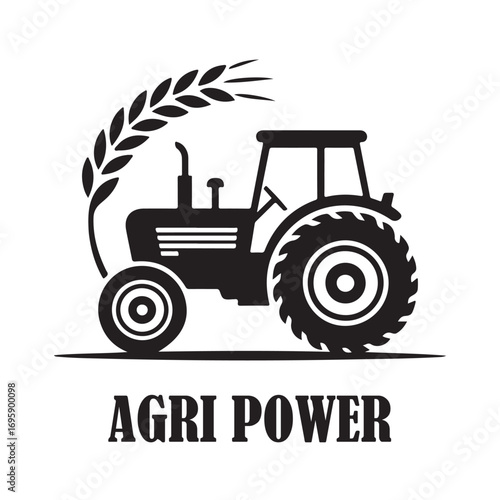 Silhouette of a tractor illustration vector. Vector illustration EPS 10 