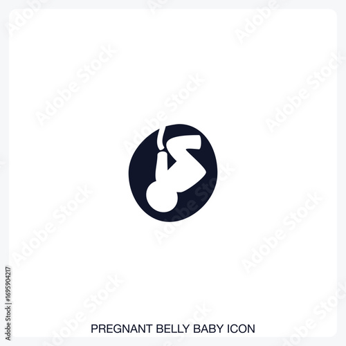 Pregnant Belly Baby Icon