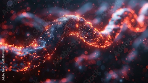 Abstract Technology Design Showing Network Data Transfer Connections in Motion