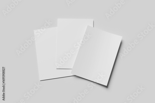 Blank A4 flyer for mockup - 3D Rendering