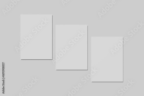 Blank A4 flyer for mockup - 3D Rendering