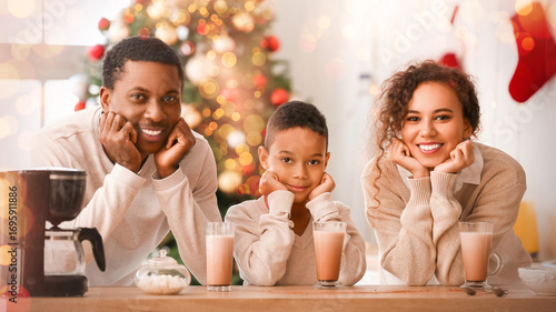 Happy African-American fami...