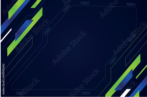 Abstract green and dark blue gaming background