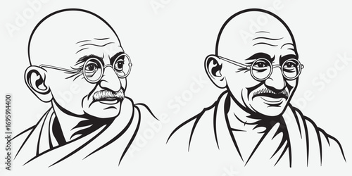 Mahatma Gandhi portrait icons Gandhi Ji gandhi jayanti
