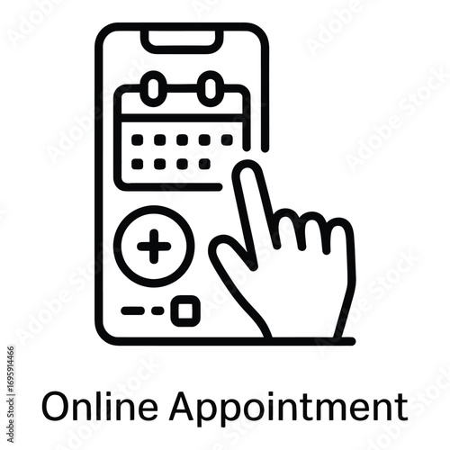 Scheduling appointment on mobile phone with calendar and hand gesture for online booking concept silhouette
