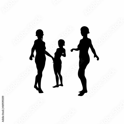 Silhouette of diverse people dancing joyfully at a vibrant cultural festival
