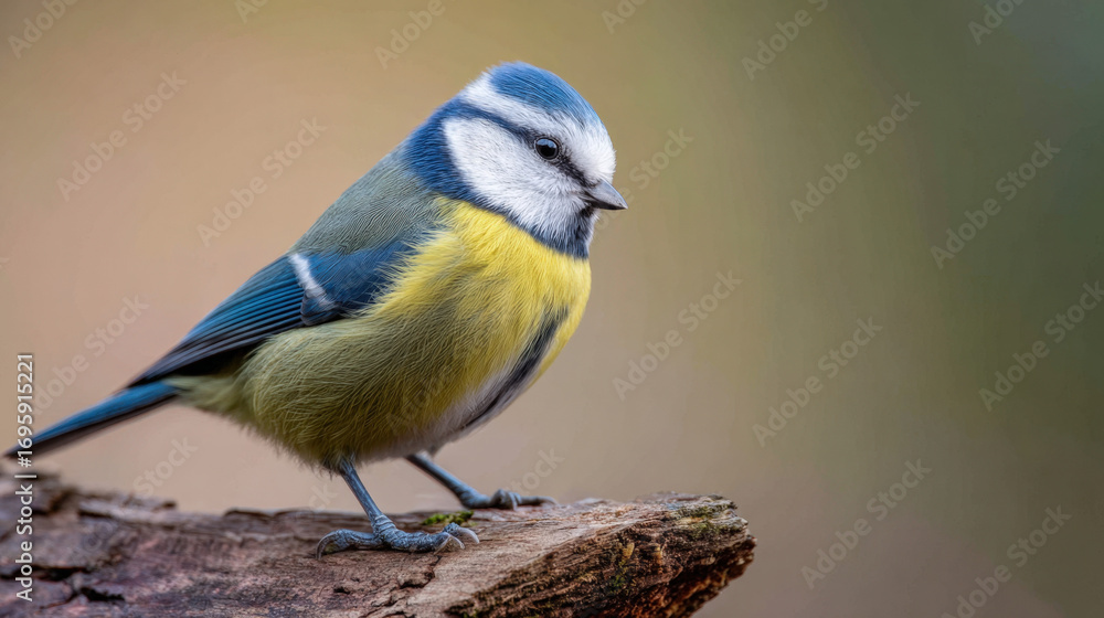Obraz premium Blue Tit Side Profile